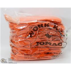 PACKAGE OF 12 NEW ORANGE FLEECE WORK GLOVES