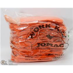 PACKAGE OF 12 NEW ORANGE FLEECE WORK GLOVES