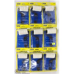 LOT OF 9 3" ROLLER KITS
