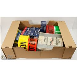 LARGE BOX OF BARRICADE TAPE NEW & USED