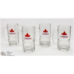 4 ONE LITER MOLSON CANADIAN BEER STEINS