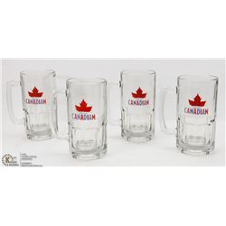 4 ONE LITER MOLSON CANADIAN BEER STEINS