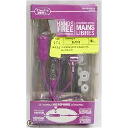 NEW HANDS-FREE EARBUDS W/ONE-TOUCH