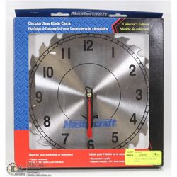 MASTERCRAFT CIRCULAR SAW BLADE CLOCK