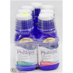 7 BOTTLES OF PHILLIPS ANTACID/ LAXATIVE 350ML EACH