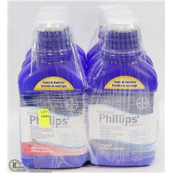 6 BOTTLES OF PHILLIPS ANTACID/ LAXATIVE