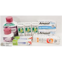 LARGE BAG OF ASSORTED HEMORRHOID AIDS, AND STOMACH