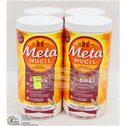4 TUBS OF METAMUCIL FIBER POWDER