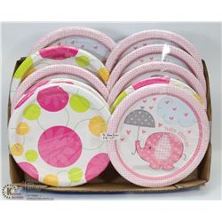 FLAT OF DISPOSABLE PLATES