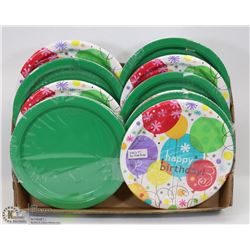 FLAT OF DISPOSABLE PLATES