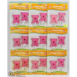 BUNDLE OF STICK ON WALL HOOKS