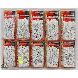 10 PACKS OF 6MM CABLE CLIPS