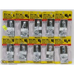 BUNDLE OF TEN 3 1/2" HASPS