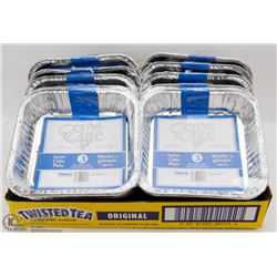 FLAT OF ALUMINUM CAKE PANS