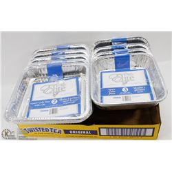 FLAT OF ALUMINUM CAKE PANS