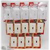 Image 1 : BUNDLE OF WHITE PLASTIC LIGHT SWITCH PLATE COVERS