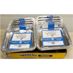 FLAT OF ALUMINUM SQUARE CAKE PANS