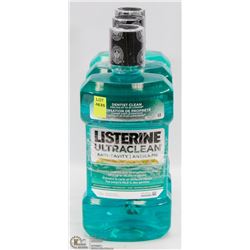 THREE 1L BOTTLES OF LISTERINE MOUTHWASH