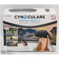 CYNOCULARS VIRTUAL REALITY HEADSET & REMOTE.