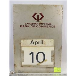ORIGINAL CIBC BANK CALENDAR.