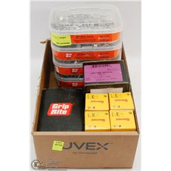 GROUP OF ASSORTED FASTENERS AND MORE INCLUDING