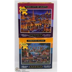 2 NEW 1000PC DOWDLE FOLK ART PUZZLES