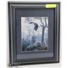 Image 1 : VINTAGE 1993 FRAMED & SIGNED PRINT OF AN EAGLE