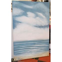 BLUE CANVAS ABSTRACT " SKY PRINT 40"X60"