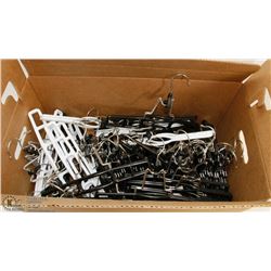 BOX OF SKIRT AND PANTS HANGERS (NEW)