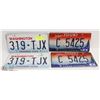 Image 1 : 4 AMERICAN LICENSE PLATES 2 PAIRS