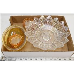 FLAT OF CARNIVAL GLASS