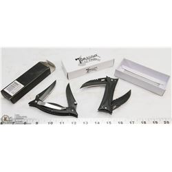 2 NEW POCKET KNIVES INCL TOMAHAWK AND MAXUM