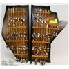 Image 1 : 2 WOOD SPOON RACKS FULL OF SPOONS