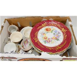 BOX OF ROYAL DOULTON & LIMOGES PLATES, AND
