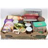 Image 1 : FLAT OF ASSORTED TINS.