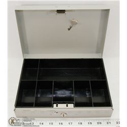 LOCKING CASH BOX WITH KEY. MISC