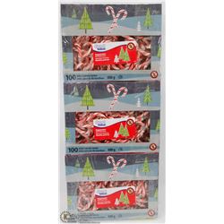 3 BOXES OF MINI PEPPERMINT CANDY CANES