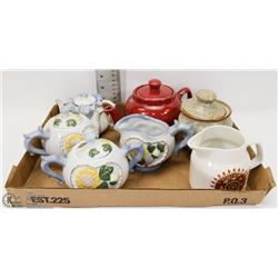 LOT OF VINTAGE BONE CHINA  TEAPOTS TEA AND MORE