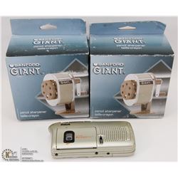 2 NEW SANFORD GIANT PENCIL SHARPENER AND RCA