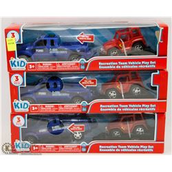 LOT OF 3 KID CONNECTION RECREATION TEAM VEHICLE