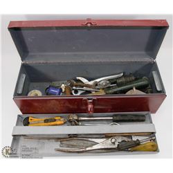 RED TOOL BOX WITH CONTENTS