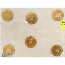 6 CANADIAN 1967 CONFEDERATION SEALED TOKENS