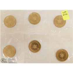 6 CANADIAN 1967 CONFEDERATION SEALED TOKENS