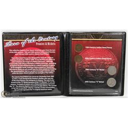 4PC USA TURN OF THE CENTURY PENNY & NICKEL SET