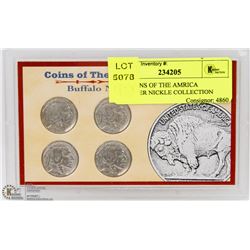 4PC COINS OF THE AMERICA FRONTIER NICKEL COLLECTION