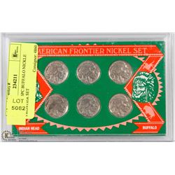 AMERICA 6PC BUFFALO NICKEL FRONTIER SET