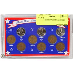 WWII LINCOLN 9PC PENNY SERIES