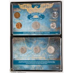 8PC AMERICAS MOST COVETED COINS SET.