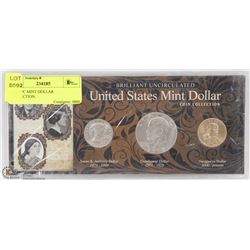 USA 3PC MINT DOLLAR COLLECTION.
