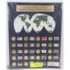 Image 1 : FLAGS OF THE WORLD COIN SET.